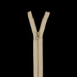 Warm Beige Metal Closed Bottom Zipper with Gold Teeth - 12"