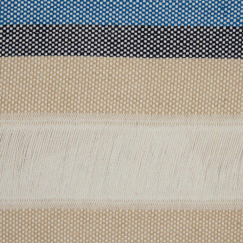 Sea NY Navy and Gilded Beige Striped Cotton Canvas