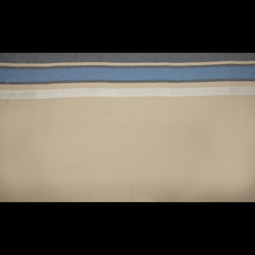 Sea NY Navy and Gilded Beige Striped Cotton Canvas