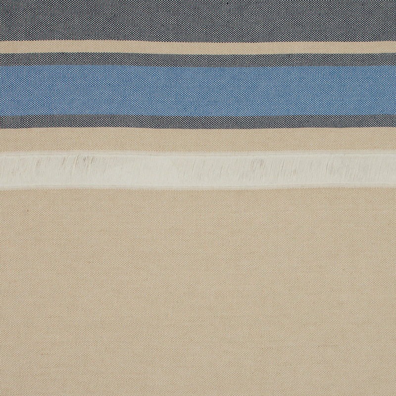 Sea NY Navy and Gilded Beige Striped Cotton Canvas