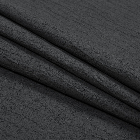 Black Cotton Woven with a Stitched Design and Charcoal Painted Coating