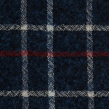 Sea NY Italian Red, White and Blue Plaid Wool Blend