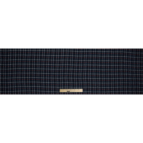 Sea NY Italian Red, White and Blue Plaid Wool Blend