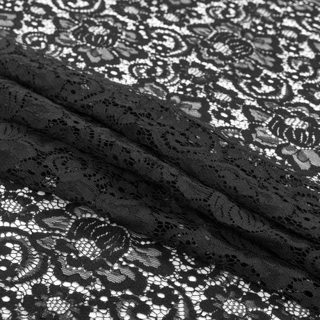 Sea NY Black Floral Re-Embroidered Lace
