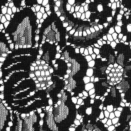 Sea NY Black Floral Re-Embroidered Lace