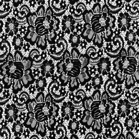Sea NY Black Floral Re-Embroidered Lace