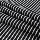 Sea NY Black and White Striped Loosely Woven Cotton Blend