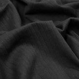 Black 9 x 1 Rib Knit