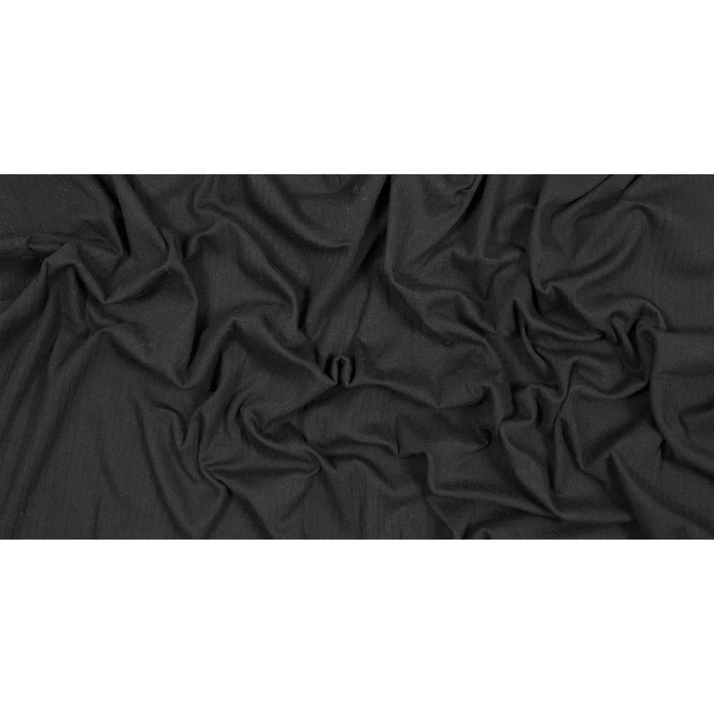 Black 9 x 1 Rib Knit