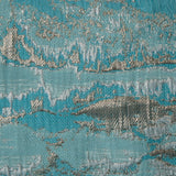 Metallic Gold and Blue Abstract Jacquard