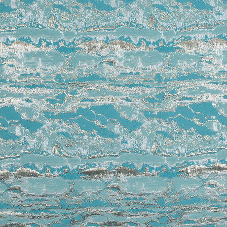 Metallic Gold and Blue Abstract Jacquard