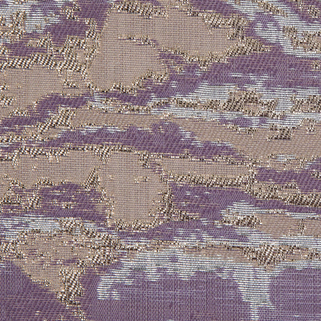 Metallic Gold, Lavender and Mauve Abstract Jacquard