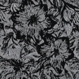 Black, Peach and Metallic Silver Floral Brocade