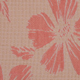 Beige and Light Orange Stretch Floral Houndstooth Brocade