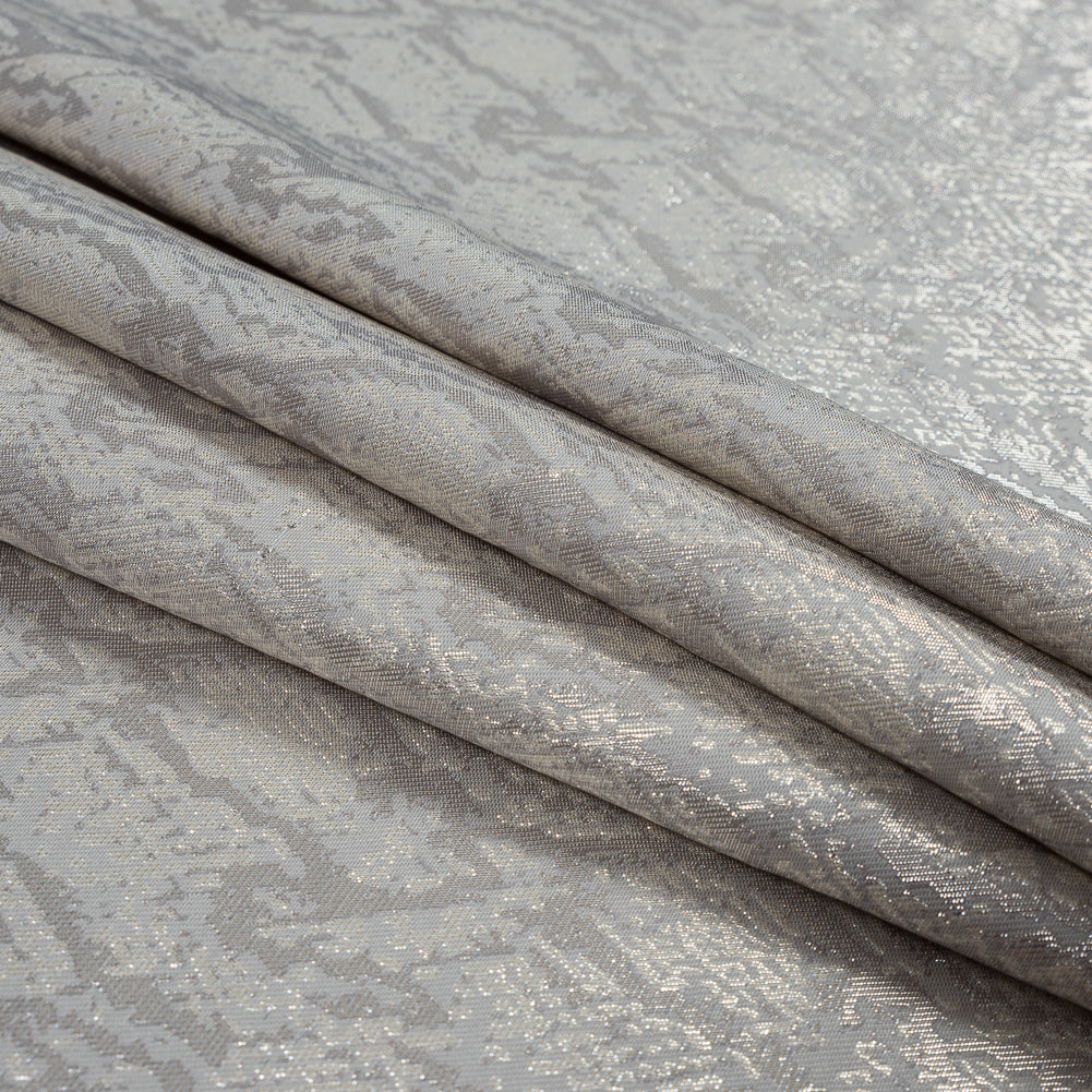 Metallic Ivory, Gray and Nude Python Jacquard