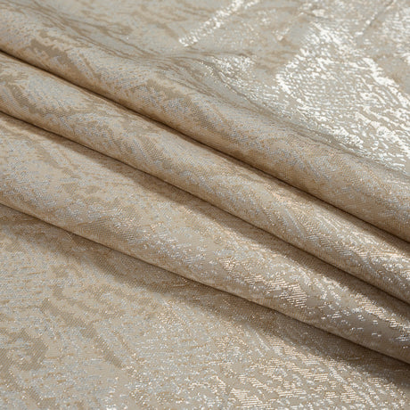 Metallic Beige and Nude Python Jacquard