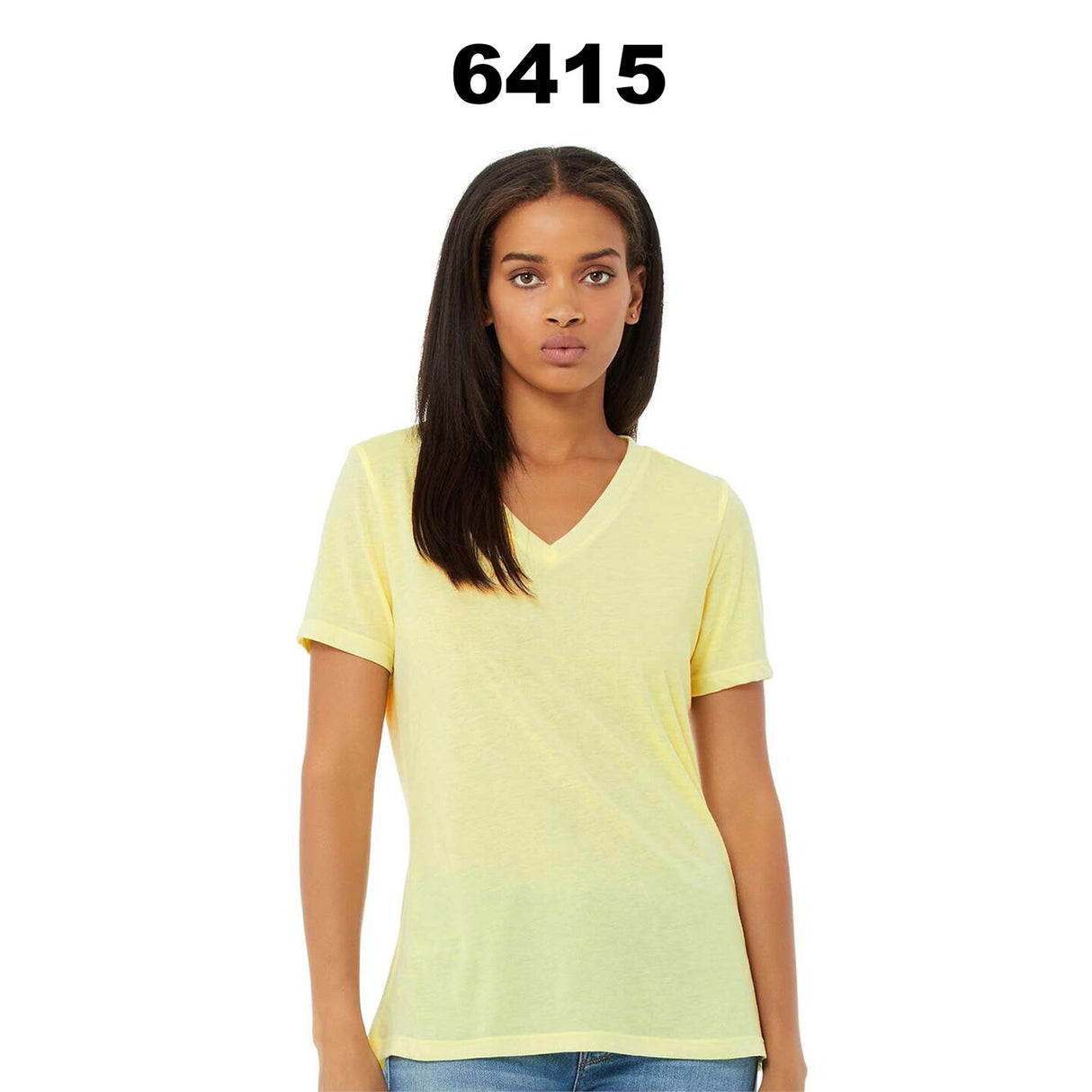 BELLA + CANVAS® Women's Relaxed Triblend Short Sleeve V-Neck Tee