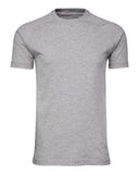 BELLA + CANVAS® Heather CVC Raglan Crewneck Short Sleeve Tee