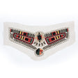 Italian Multicolor Tribal Beaded Applique - 5.5" x 13"