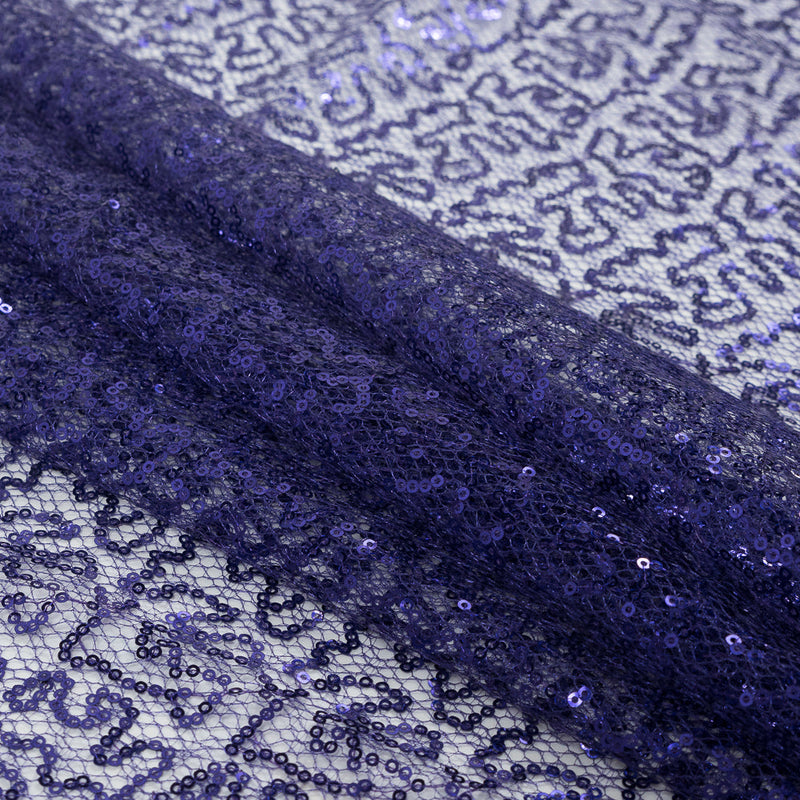Netting with All-Over Circle Baby Sequins - Purple
