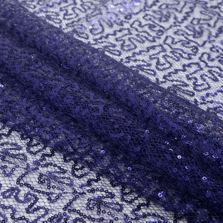 Netting with All-Over Circle Baby Sequins - Purple