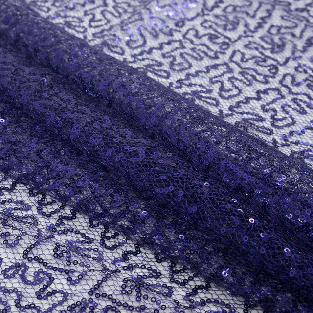 Netting with All-Over Circle Baby Sequins - Purple