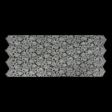 Ivory Floral Embroidered Mesh with Finished Edges