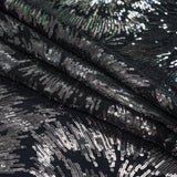 Mesh with Baby Sequins - Gray and Black Abstract
