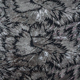 Mesh with Baby Sequins - Gray and Black Abstract