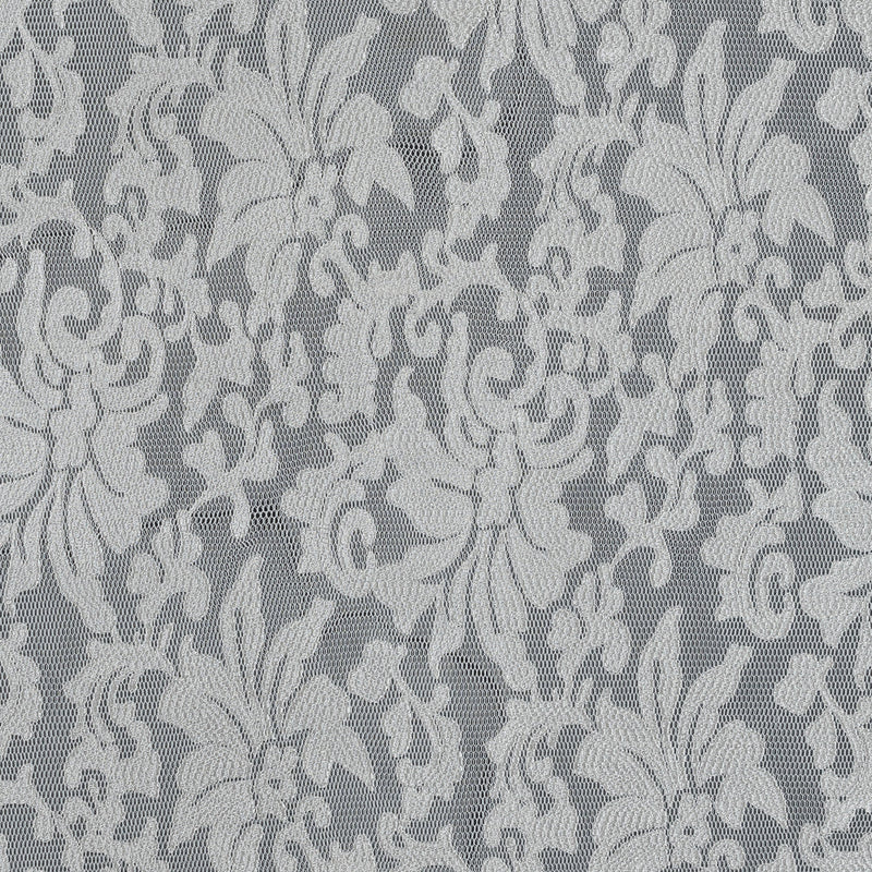 White Floral Embroidered Wonder Mesh