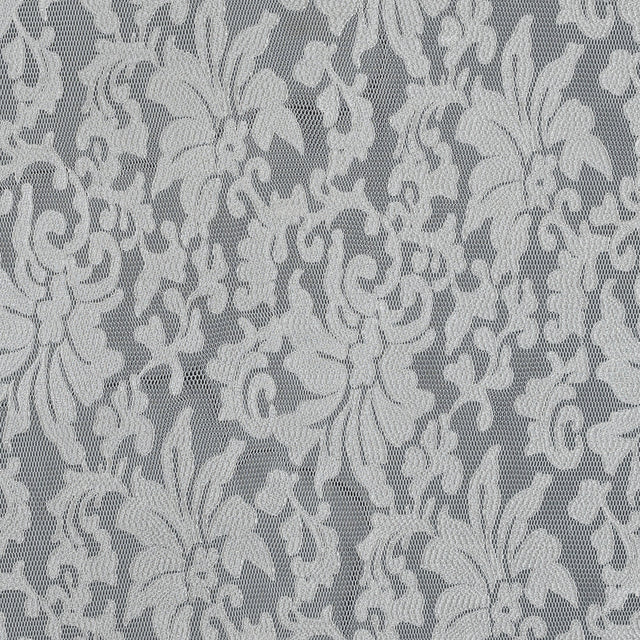 White Floral Embroidered Wonder Mesh