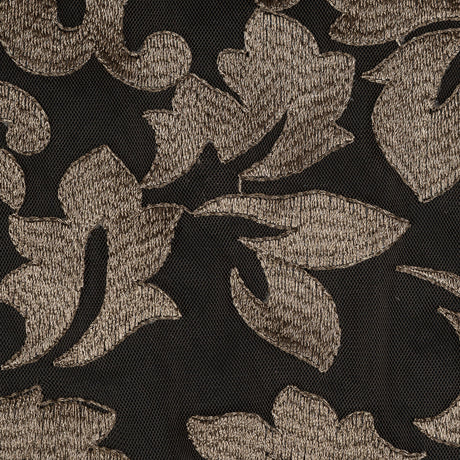 Gold Floral Embroidered Mesh
