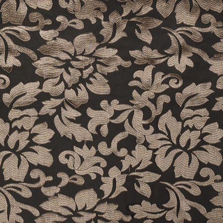 Gold Floral Embroidered Mesh