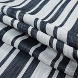 White Woven with Luminous Navy Barcode Stripes