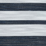White Woven with Luminous Navy Barcode Stripes
