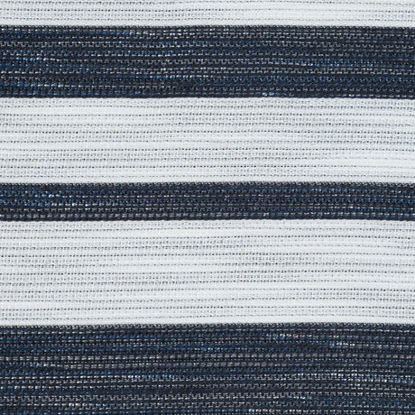White Woven with Luminous Navy Barcode Stripes