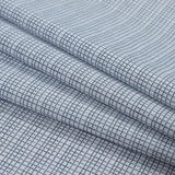Navy and White Plaid Cotton Shirting