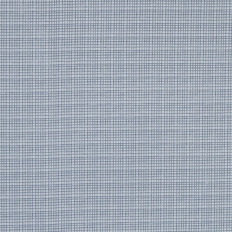 Navy and White Plaid Cotton Shirting
