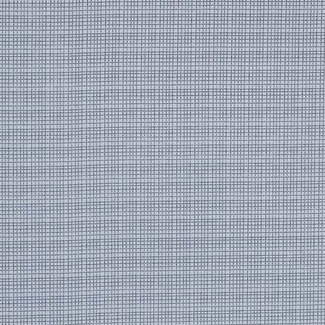 Navy and White Plaid Cotton Shirting