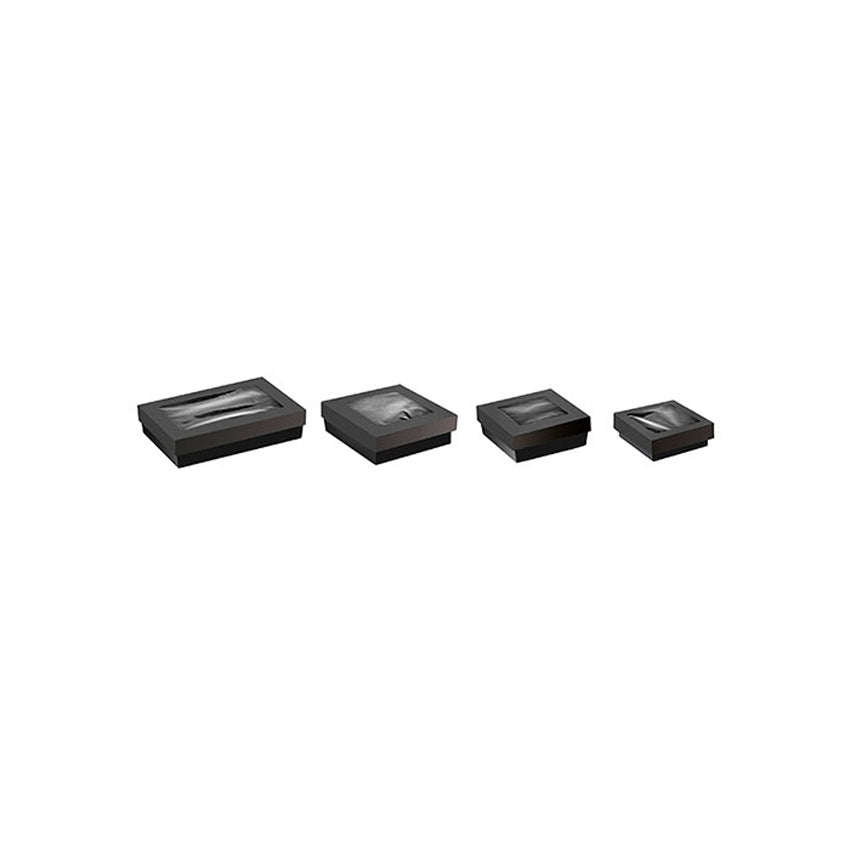 Packnwood Bakeable Black Kray Box with Lid, 34 oz, 5.5" x 5.5" x 2" H, Case of 100