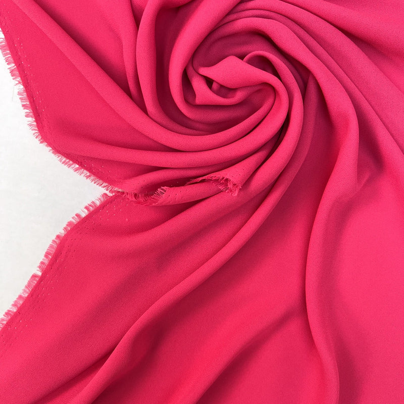 Pink Polyester Crepe