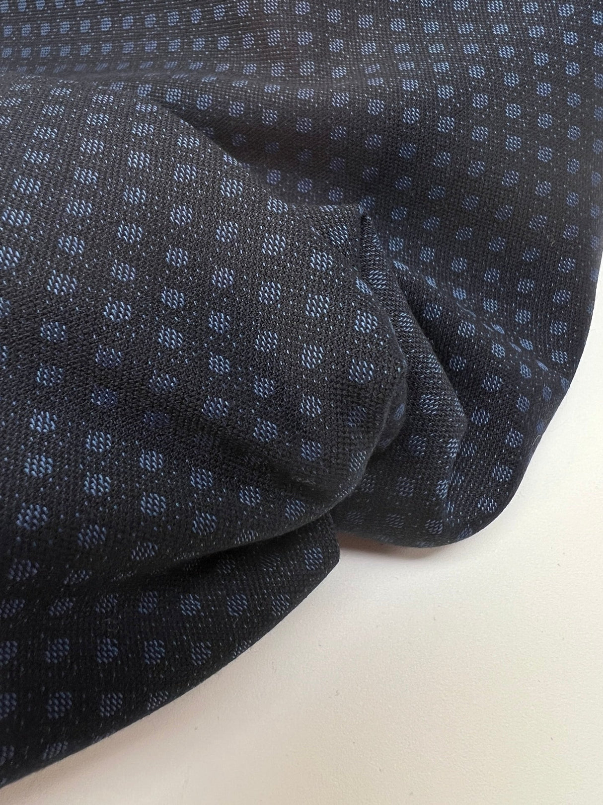 Cotton Jacquard Fabric Blue Black