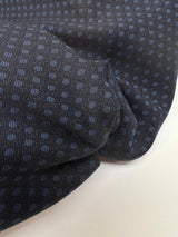 Cotton Jacquard Fabric Blue Black