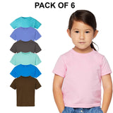 6 pack: RADYAN® Juvy Short Sleeve Crewneck T-Shirt - 3301J