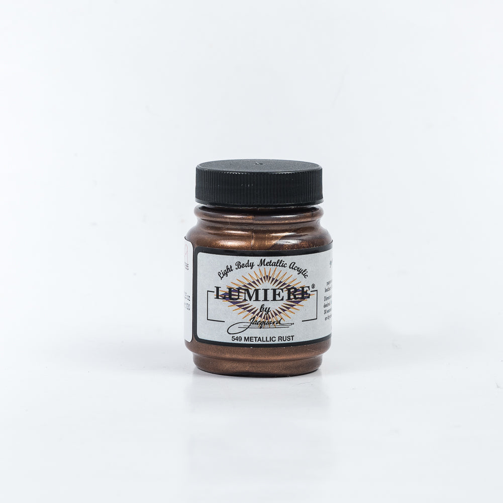 Jacquard Lumiere Textile Paint - 549 Metallic Rust - Light Body Metallic Acrylic