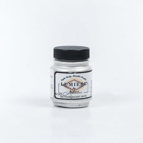 Jacquard Lumiere Textile Paint - 568 Pearlescent White - Light Body Metallic Acrylic