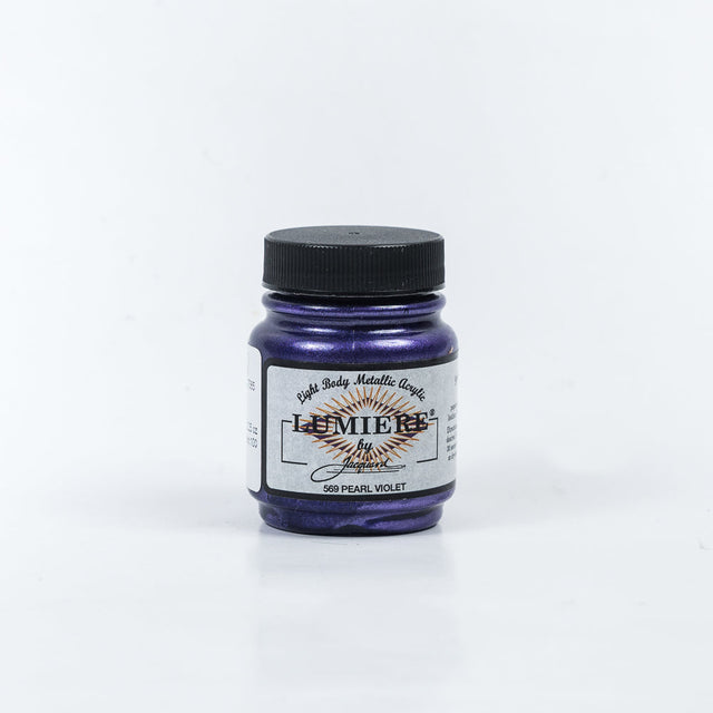 Jacquard Lumiere Textile Paint - 569 Pearl Violet - Light Body Metallic Acrylic