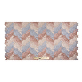 Guipure Lace - Copper, Gray and Cream Tri-Color Floral Chevrons