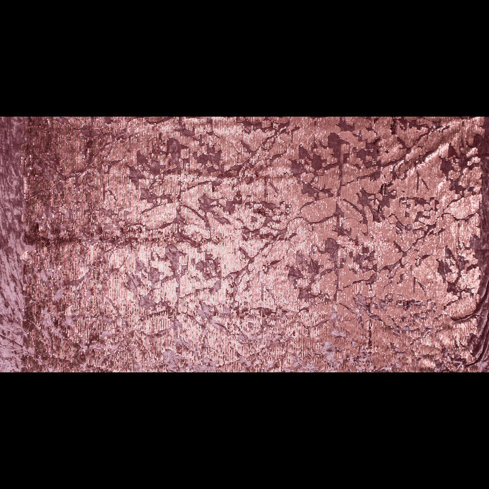 Stretch Velour with Sequins - Dusty Rose