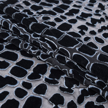 Alligator Skin Burnout Velvet - Black